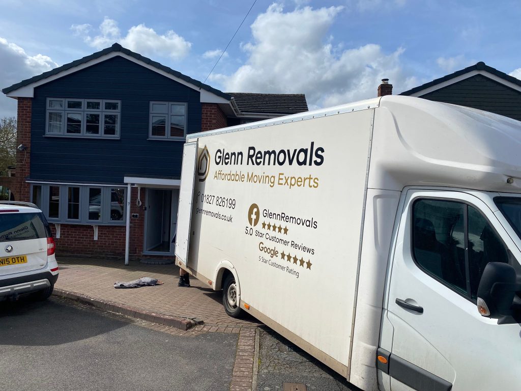 Removal company team loading a van for a house move in Nuneaton